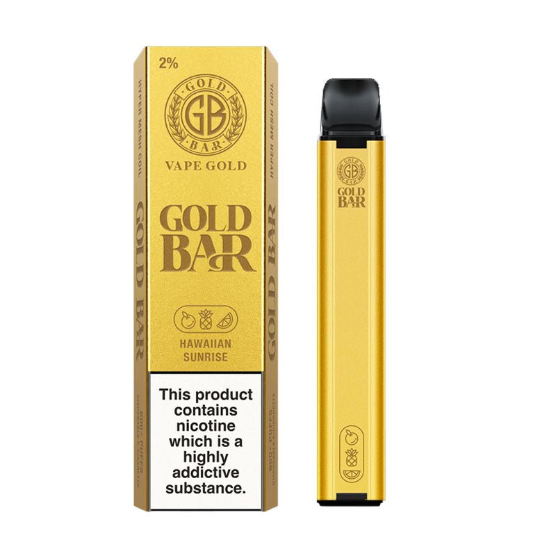 Gold Bar 600 Disposable Vape Pod Puff Pen Device - Box of 10-Hawallian Sunrise-vapeukwholesale