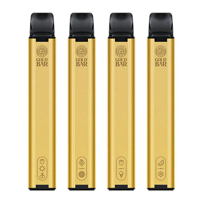 Gold Bar 600 Disposable Vape Pod Puff Pen Device - Box of 10-Strawberry Parfait-vapeukwholesale