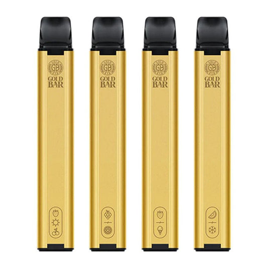 Gold Bar 600 Disposable Vape Pod Puff Pen Device - Box of 10-Strawberry Parfait-vapeukwholesale