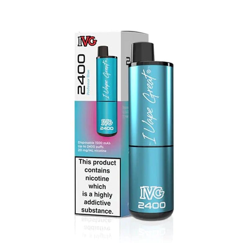 IVG 2400 Disposable Vape Pod Puff Device Box of 5-Professor Blue-vapeukwholesale